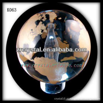 bola de vidro de cristal k9 sandblated